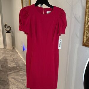 DKNY Bold Red Mini Dress